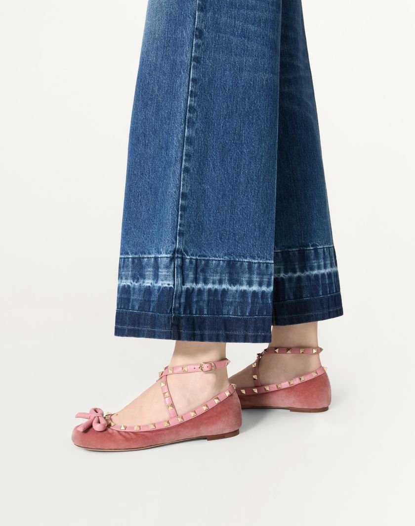 ROCKSTUD VELVET BALLERINA - Image 3